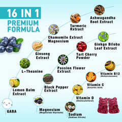 Ingredient label shows gluten-free and gelatin-free formula for Sijigood gummies