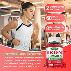 Sijigood iron gummies bottle on shelf ready for daily use