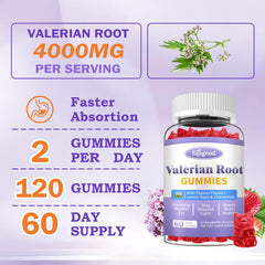 Sijigood valerian gummies melatonin-free bottle reflects a caffeine-free rest option.