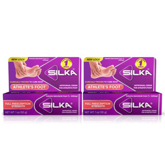 Silka antifungal cream tube front view for fast relief from itching.