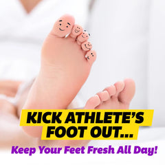 Silka Odor Control and Moisture Absorption demonstrating foot freshness and dryness.