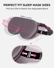 SilkSilky dark gray blackout eye mask in premium silk material