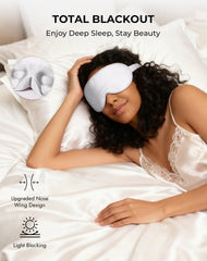SilkSilky sleep mask on pillow illustrating blackout for restful moments