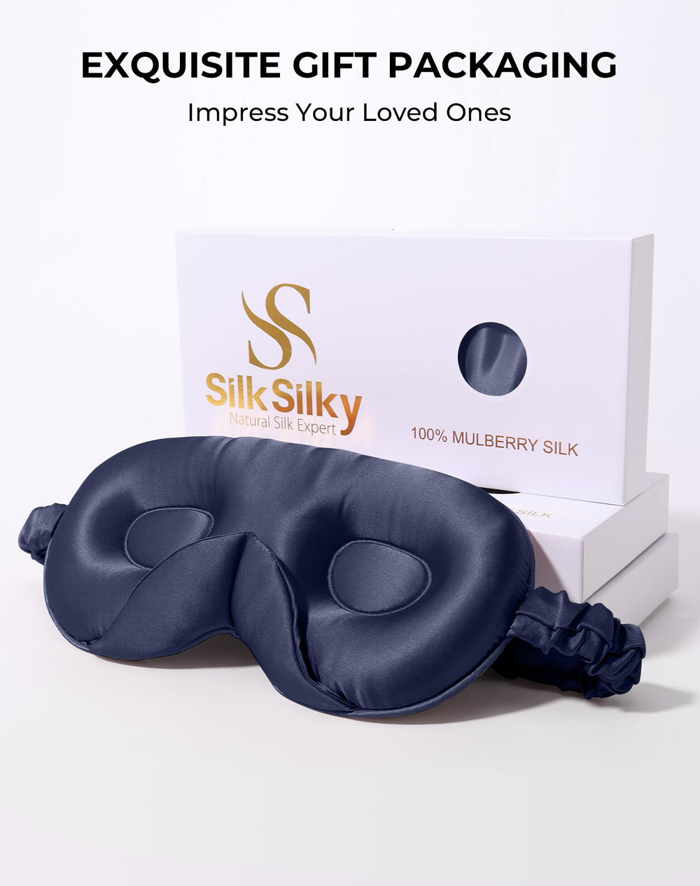 SilkSilky sleep mask 22 momme silk for durable softness