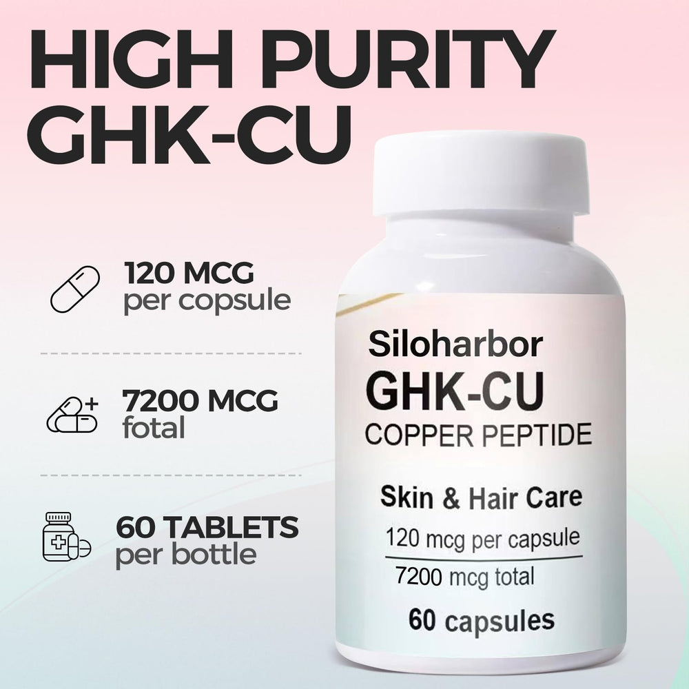 Siloharbor GHK-Cu enteric coating technology illustration aiding absorption.
