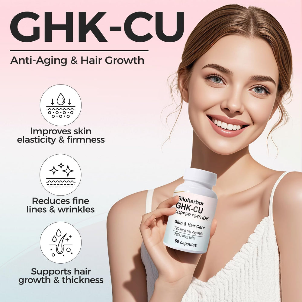 Siloharbor GHK-Cu ingredient list highlighting high-purity copper peptide.