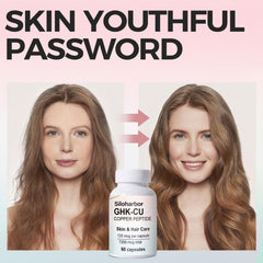 Siloharbor GHK-Cu vegan gluten-free badge indicating allergen-free formula.