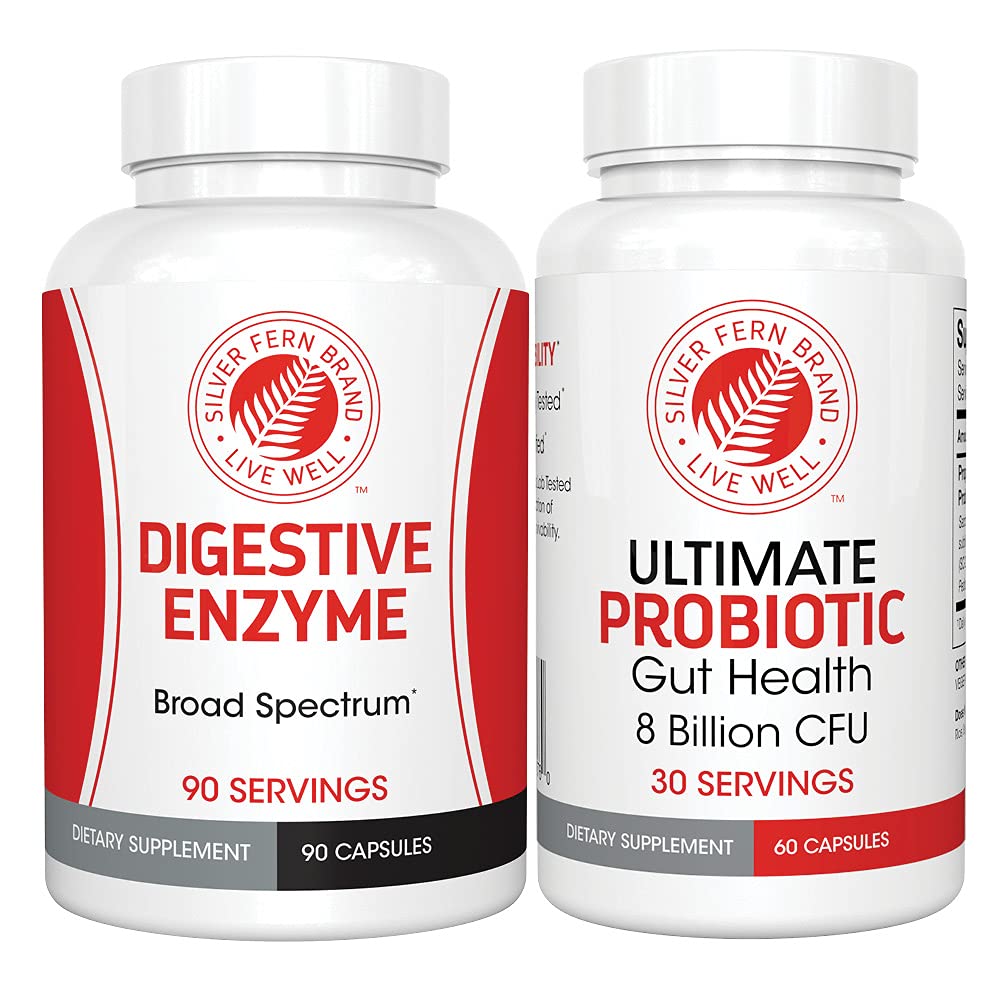 Silver Fern probiotic bottle shown for gut health support and daily balance