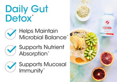 Silver Fern Probiotic capsules closeup promoting beneficial gut bacteria balance.
