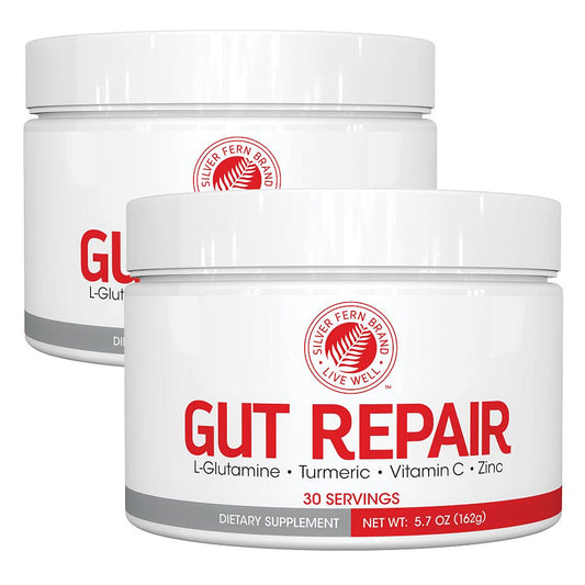Silver Fern Gut Repair tub front for daily digestive support.