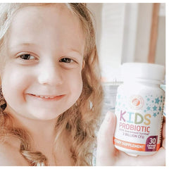 Dosage guide graphic for Silver Fern Kids probiotic supporting easy daily consumption