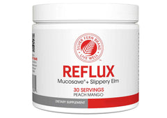 Silver Fern Reflux bottle shows peach mango flavor for daily use.