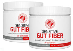 Silver Fern Sensitive Gut Fiber bottle front showing daily gentle fiber support.
