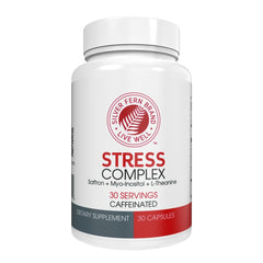 Silver Fern Stress Complex bottle front suggests daily calm and focus.