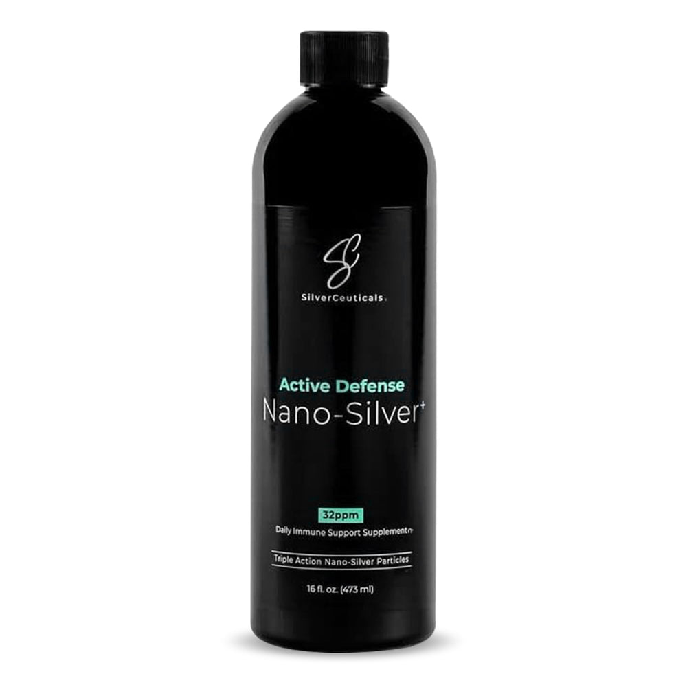 SilverCeuticals nano colloidal silver bottle 32ppm for immune support.