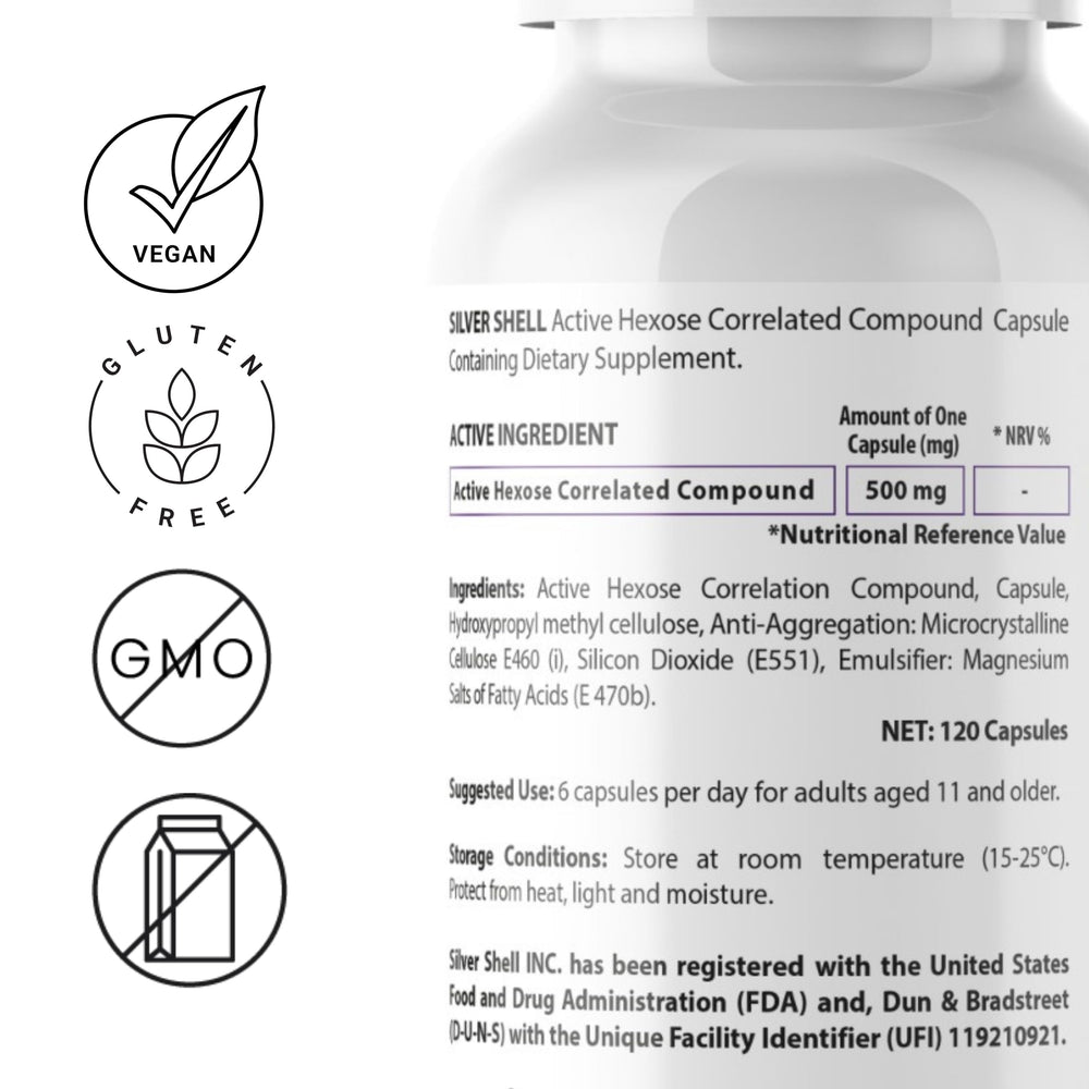 Silvershell tamper-evident bottle seal conveys freshness and safety.