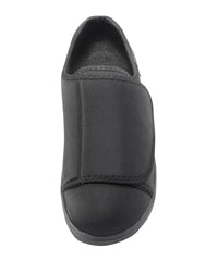 Silvert's Adaptive men's neoprene extra-wide ultra comfort flex shoes front view shows easy slip-on access for swollen feet.
