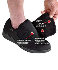Silvert's Adaptive men's neoprene extra-wide ultra comfort flex shoes sole-detail shows slip-resistant grip across surfaces.