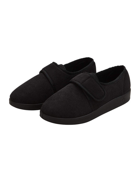 Silvert's Wide & Comfy slippers with easy-closure velcro enable effortless dressing.