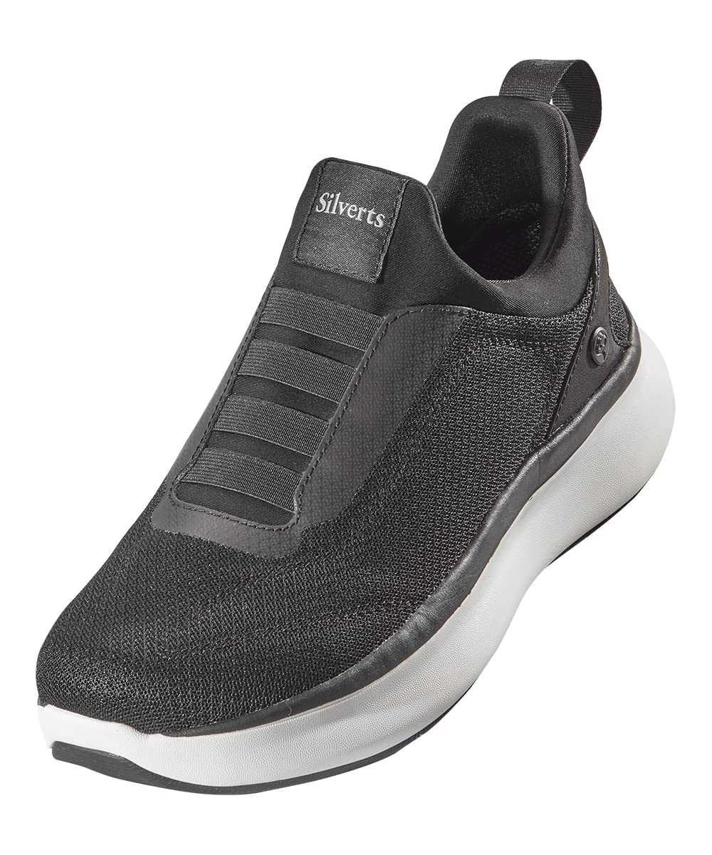Silverts easy-on slip-on design with pull loop for limited mobility.