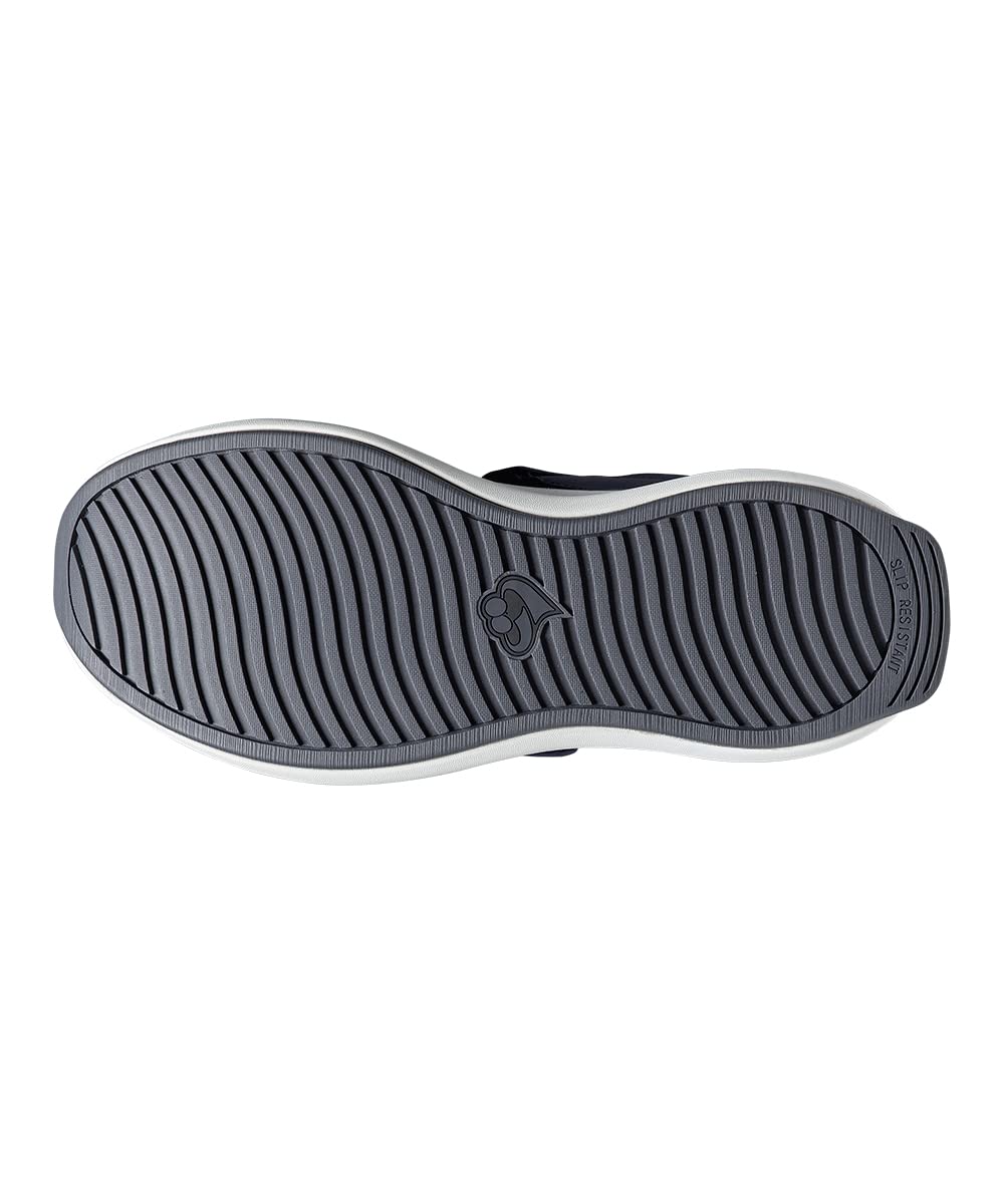 Silvert's Easy Wear Extra Wide Shoes navy anti-slip soles for better traction