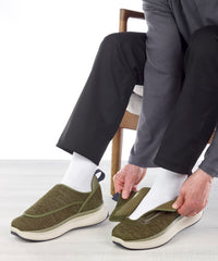 Olive Silvert's shoe with breathable brushed interior for all-day comfort