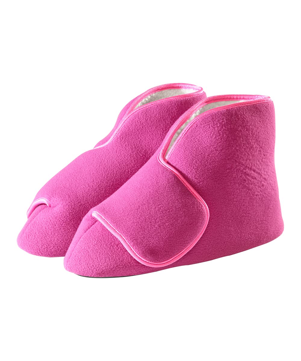 Silvert's extra-wide bootie slippers with easy-access closure for effortless dressing