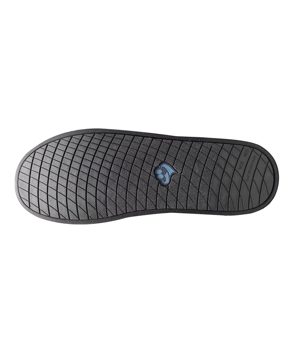 Silverts heather grey and black slippers provide comfortable everyday footwear for swelling