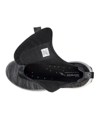 Silvert's anti-slip outsole provides stable steps at home or outdoors.