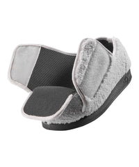 Silvert's slippers feature removable insole for added depth and orthotics.