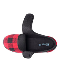 Silvert's Slippers Red Buffalo Plaid design adds warmth and style.