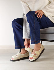 Silvert's sandals with Velcro closures for quick, easy on/off.