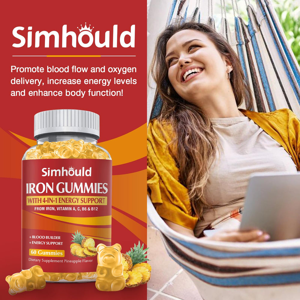 Simhould kid-friendly iron gummies display appealing kids-friendly packaging