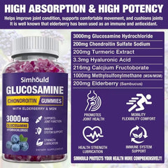 Simhould two-pack display gummies showing convenient daily joint support