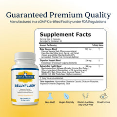 Simple Promise BellyFlush packaging front highlights product features