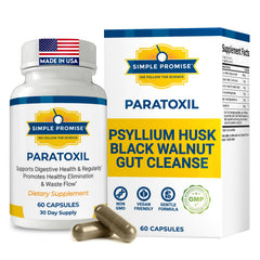 Simple Promise Paratoxil bottle front view for daily gut wellness support