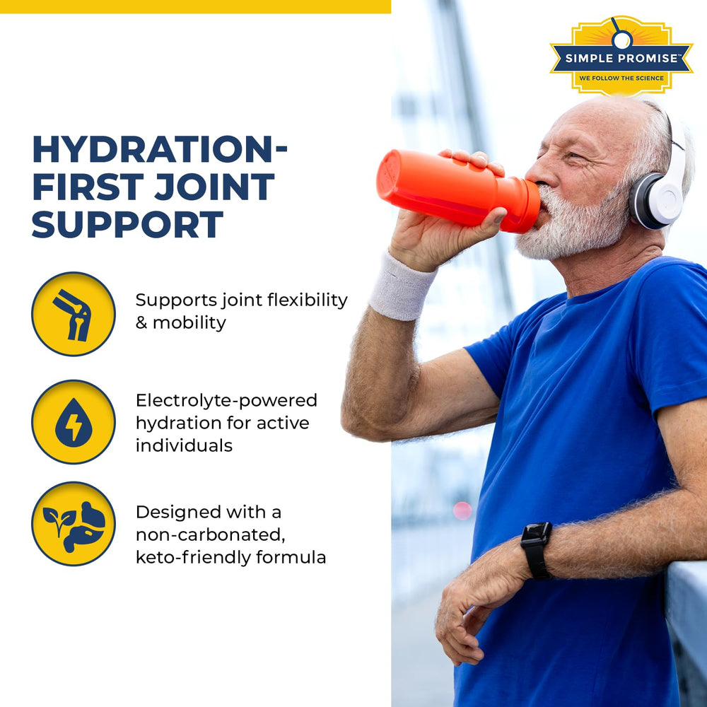 Simple Promise XentaFlex dissolved in water showing hydration-first support.