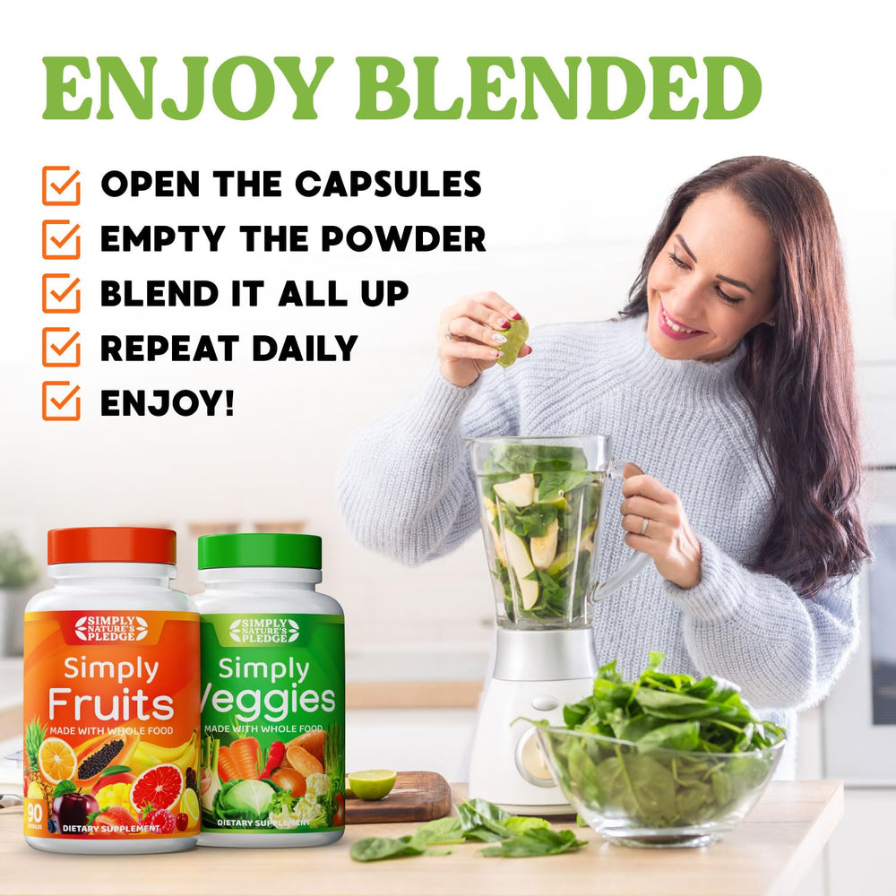 Pour-ready Simply Nature's Pledge smoothie idea for easy daily nutrition.