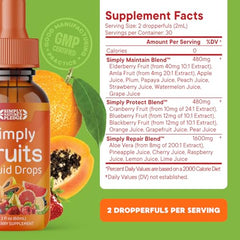 Simply Nature's Pledge green-blend close-up highlights antioxidant-rich ingredients.