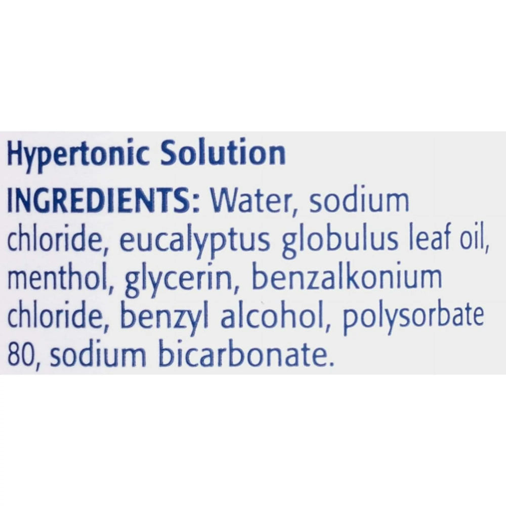 Simply Saline Plus Nighttime Eucalyptus bedtime use promotes calmer breathing.