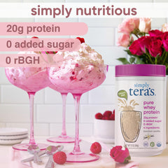 Simply Tera's clean label ingredients panel highlights minimal ingredients for clean nutrition.