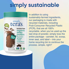 Simply tera's versatile whey powder for smoothies, pancakes, and oats.