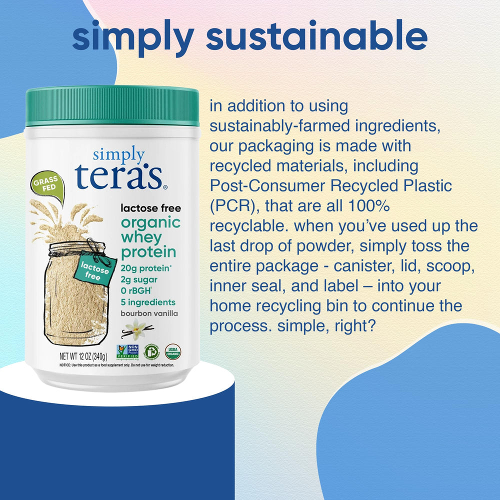 Kosher, gluten-free and Non-GMO labeling on Simply tera's product.