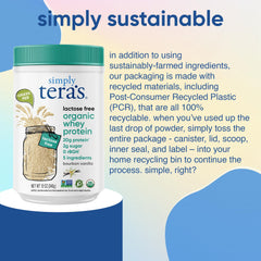 Kosher, gluten-free and Non-GMO labeling on Simply tera's product.