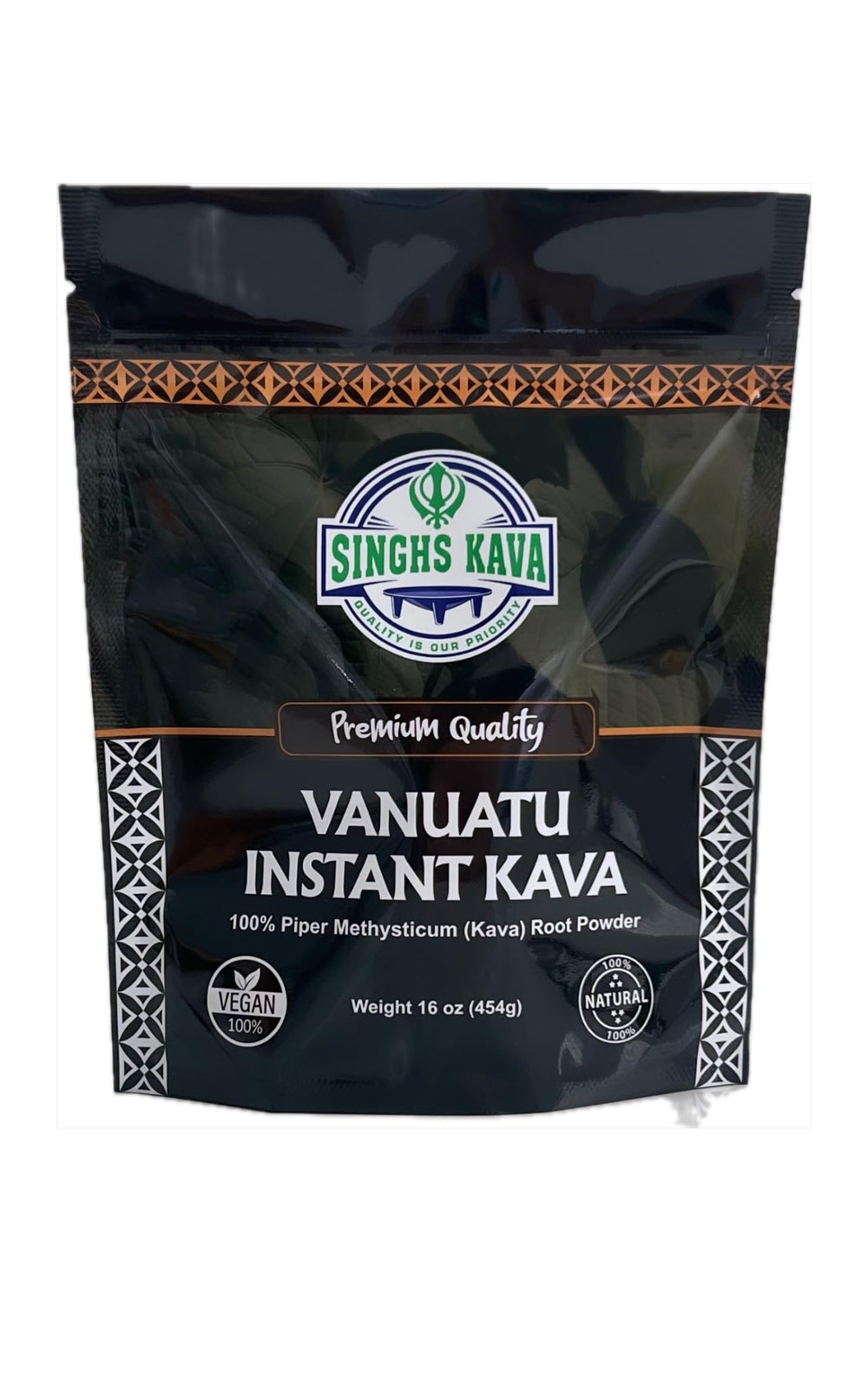SINGHS Kava Powder jar closeup highlighting fine texture for relaxing evenings.