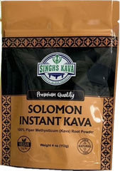 SINGHS Solomon Kava label highlighting Noble certification for trusted quality.