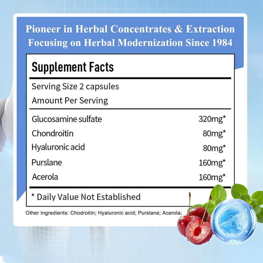 Sino-Sci Joint Choice bottle back shows ingredients list for bone and joint wellness.
