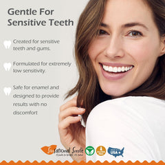 Sinsational Smile low-sensitivity formula protects gums during whitening.
