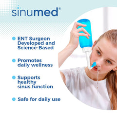 SinuMed NAC and saline packets close-up showing content