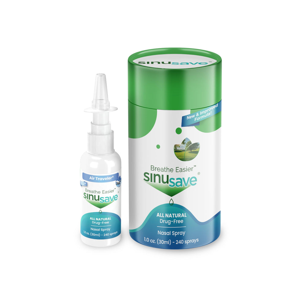 Sinusave Air Traveler bottle with label for travel-ready relief